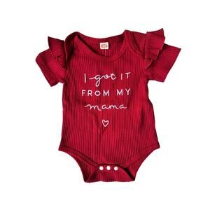 0-3M Baby Girl "I got it from my mama" Onesie